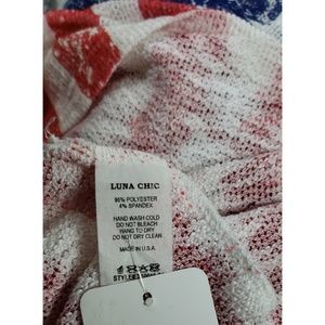 luna chic Sweaters - Stars & Stripes Sweater Racerback Tank Top luna chic Sweaters - Stars & Stripes Sweater Racerback Tank Top